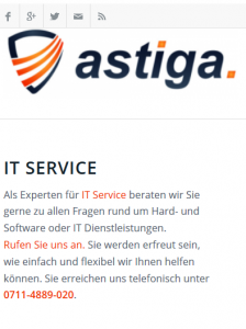 astiga Webseite