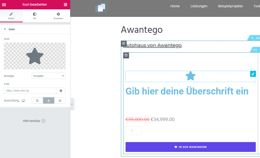 WooCommerce Tutorial: Produktseiten mit Elementor erstellen 8 Elementor 8