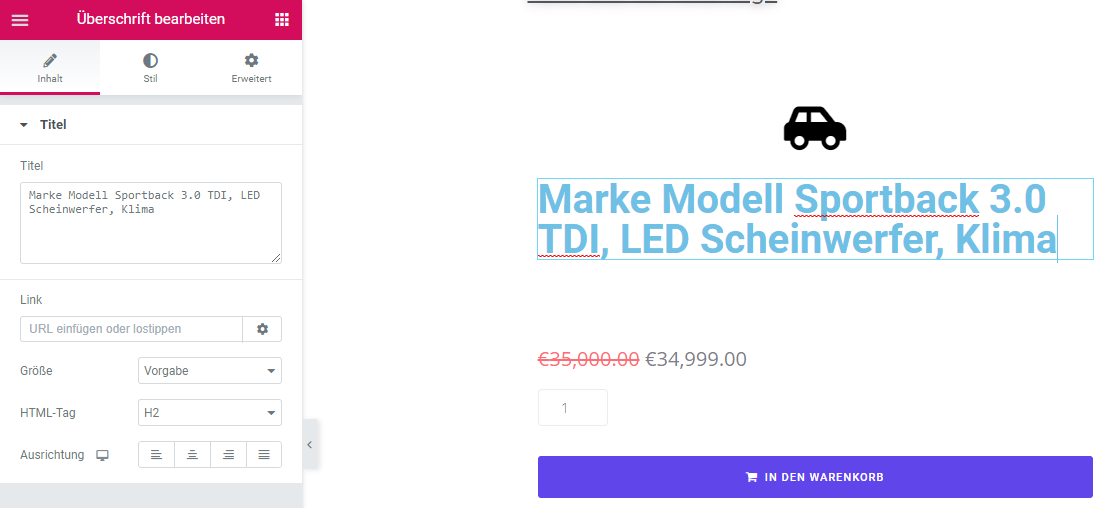WooCommerce Tutorial: Produktseiten mit Elementor erstellen 11 Elementor 9